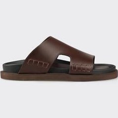 تصویر دمپایی مردانه چرم قهوه ای الی Elle 