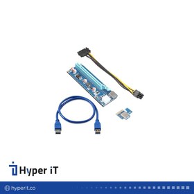 تصویر رایزر کارت گرافیک تبدیل PCI EXPRESS 1X به 16X مدل 006C 