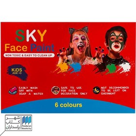 تصویر گریم صورت ۶ رنگ متالیک md ۸۰۰۶ 