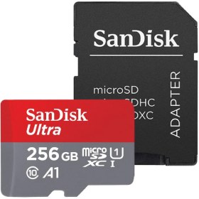 تصویر کارت حافظه MicroSD سن دیسک مدل Ultra ظرفیت 256 گیگابایت – 150MB/s ا SanDisk Ultra microSDXC UHS-l Card Up to 150MBPs 256Gb SanDisk Ultra microSDXC UHS-l Card Up to 150MBPs 256Gb
