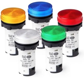 تصویر چراغ سيگنال زرد رعد IN 220V 