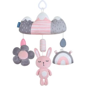 تصویر آویز کریر کودک طرح رنگین کمان و خرگوش 