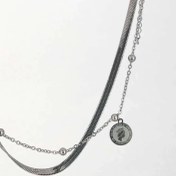 تصویر دستبند دولاین زنانه استیل مدل الیزابت طرح ۵ 