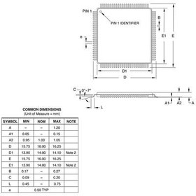 تصویر PIC32MZ2048EFH100 250I/PF PIC32MZ2048EFH100 250I/PF