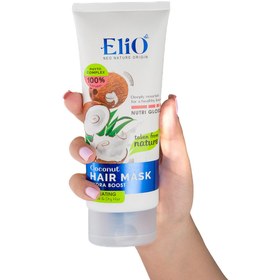 تصویر ماسک مو رطوبت رسان مو نرمال نارگیل حجم 200 میل الیو Elio Coconut Moisturizing Hair Mask for Normal Hair, 200 ml