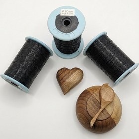 تصویر نخ ماهیگیری مشکی سایز۸ 