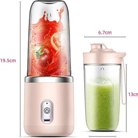 تصویر شیکر ورزشی شارژی Super Casio Portable Wireless Juicer Blender, 400ml Cup, USB Rechargeable, 3 Functions for SmootJuices and Baby Food-Color May Varyhies,