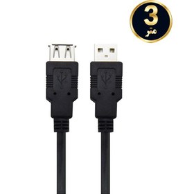 تصویر کابل افزایش طول USB به طول 3 متر USB 3.0 extension cable 3m