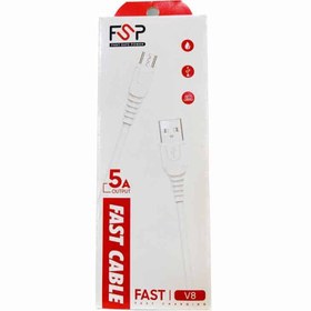 تصویر کابل شارژ فست اندروید fsp مدل V8 micro USB fast fsp v8