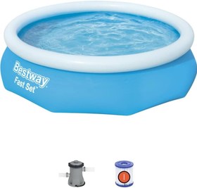 تصویر استخر مجموعه سریع ، چند رنگ ، 305 76 76 سانتی متر ، 41120 - ارسال 20 روز کاری Bestway Fast Set Pool, Multi-Colour, 305 x 76 cm, 41120