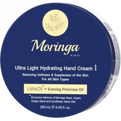 تصویر کرم دست فوق سبک و آبرسان 1 مورینگا مناسب انواع پوست 250 میل Moringa Cream Hand Ultra Light Hydrating 1 For All Skin Types 250ml