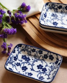 تصویر مزه خوری مستطیل گل آبی دنی هوم 