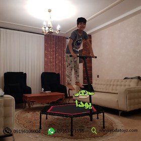 تصویر ترامپولین شش ضلعی قطر ۱۳۰ دسته دار مکسول 