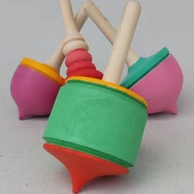 تصویر فرفره چوبی رنگی 112 