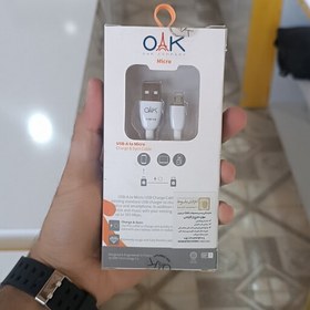 تصویر کابل شارژ میکرو اندروید OAK اورجینال فست شارژ کابل شارژر micro اصل ارسال رایگان کابل شارژ android 