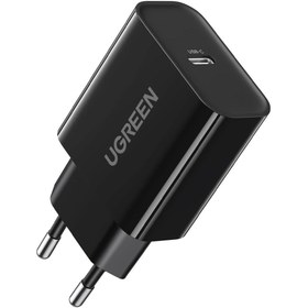 تصویر شارژر دیواری ۲۰ وات USB-C یوگرین مدل CD137 UGREEN USB-C 20W PD Wall Charger EU Black