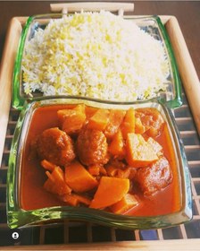 تصویر چلو خورش به و آلو 