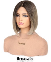 تصویر کلاه گیس زنانه کدtisa-8TT18H613 مدل باب با موی مصنوعی 