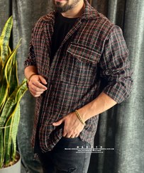 تصویر پیراهن مردانه پارچه شنل 