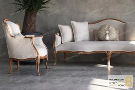 تصویر نیم ست مبل کلاسیک ۵ نفره مدل لورنزو 