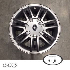 تصویر رینگ فابریک ال۹۰ سایز۱۵ (۱۰۰×۴) نقره‌ای اروند Original wheel Size 15"(4×100) L90 silver Arvand