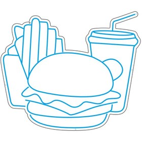 تصویر طرح وکتور همبرگر و نوشابه برای تابلو فست‌فود 