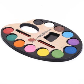 تصویر آبرنگ 12 رنگ آرتیست پالت 