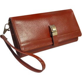 تصویر ست کیف پول دستی تمام چرم طبیعی کد ۵۳۴ - مشکی All natural leather hand sport wallet code 534