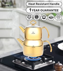 تصویر کتری و قوری لایف اسمایل مدل TK1 7G Life Smile kettle TK1 7G