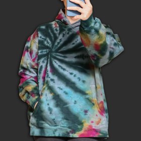 Spiral tie cheap dye hoodie