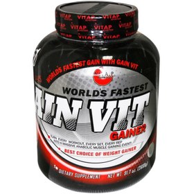 تصویر پودر گین ویت ویتاپی طعم دابل شکلات 2600 گرمی Vitap Nutrition Gain Vit Gainer Supplement 2600 gr