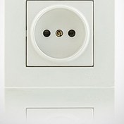 تصویر پریز برق سفید بهداد الکتریک مدل ورتکس Behdad Electric white power outlet, Vortex model