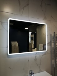 تصویر آینه بک لایت (رینگ لایت جدید) مدل مستطیل مینیمال مناسب روشویی _ حمام و آینه کنسول کد ۰۳۲_Mba - کلید دستی/ضد بخار / ۷۰ در ۴۰ 