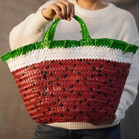 تصویر زنبیل حصیری یلدایی|M016 