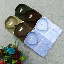 تصویر پیراهن ساده تک رنگ مردانه قواره کلاسیک _ استین بلند 