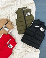 تصویر پافر بچگانه سی سی با جنس مموری سایز ۶۵ و ۵۵ و ۶۰ و رنگ خردلی و قرمز و سبز و مشکی 