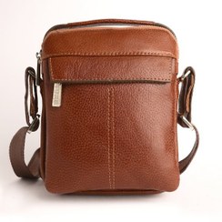 تصویر کیف دوشی مردانه چرم طبیعی مدل تابش 