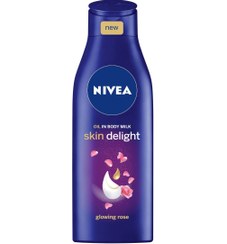 تصویر روغن رز در شیر بدن درخشان کننده و شادابی بخش پوست 250 میل نیوآ Nivea 