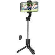 تصویر مونوپاد سه پایه دار و دارای ریموت‌کنترل هوکو hoco Tabletop holder K17 Figure for live broadcast 