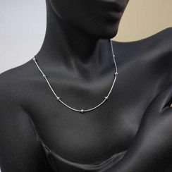 تصویر گردنبند دخترانه زنانه زنجیر توپی کد 60-2000 chain Necklaces