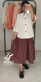 تصویر دامن آشتی گلدار - کد دو Skirt linen