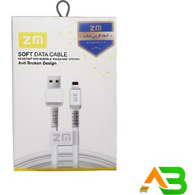 تصویر کابل شارژ Lightning برند ZM مدل SOFT DATA CABLE ZM Lightning soft data Cable