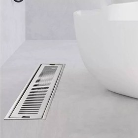 تصویر کفشور ۸۰ سانتی‌متری طرح خطی کروم 