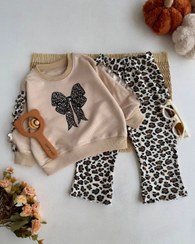 تصویر ست بلوز دورس و شلوار پلنگی دخترانه سایز۳۵، ۴۰، ۴۵ 