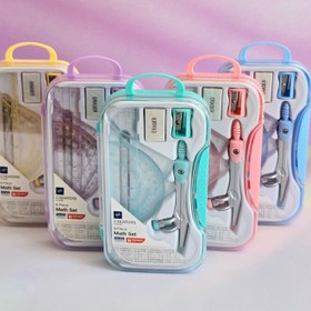 تصویر ست پرگار مدادی - آبی Math set