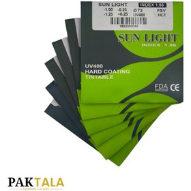 تصویر عدسی طبی آفتابی 1.56 sun light 