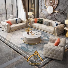 تصویر مبلمان راحتی ترک لوکس مدل تاج _ خرید مستقیم از تولید کننده - ست7نفره Luxury Turkish Taj Furniture