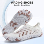 تصویر کفش آبی plankzone مدل reghez رنگ سفید قهوه ای 