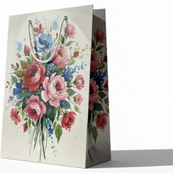 تصویر ساک دستی گلاسه ، ارتفاع 15 عرض 11 عطف 6 