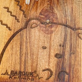 تصویر کالیمبا دست ساز باروک طرح خرس کوچولو چوب گردو 